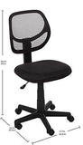 AmazonBasics Low-Back Computer Task Office Desk Chair with Swivel Casters - Black
