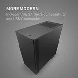NZXT H510 - Compact ATX Mid-Tower PC Gaming Case - Front I/O USB Type-C Port - Tempered Glass Side Panel - Cable Management System  - Black