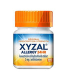Xyzal Allergy 24 Hour, Allergy Tablet, 80 Count, All Day and Night Relief from Allergy Symptoms Including Sneezing
