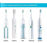 6X Sonic Replacement Brush Heads Compatible with Philips Sonicare E-Series Toothbrush fits Elite, Essence, Advance, CleanCare, Xtreme, eSeries