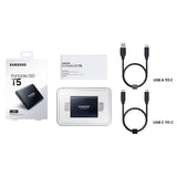Samsung T5 Portable SSD - 2TB - USB 3.1 External SSD (MU-PA2T0B/AM), Black