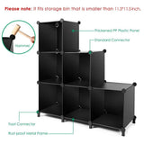 6-Cube Closet Organizer Storage Shelves Cubes Organizer DIY Plastic Closet Cabinet