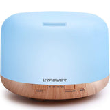 URPOWER OD-501 500ml Aromatherapy Essential Oil Diffuser Humidifier Room Decor Lighting with 4 Timer Settings, 7 LED Color Changing Lamps