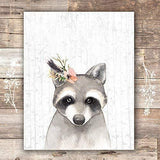 Woodland Animals Nursery Wall Art Prints (Set of 6) - Unframed - 8x10s
