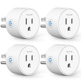 Smart Plug Compatible with Alexa Google Assistant IFTTT for Voice Control, Teckin Mini Smart Outlet Wifi Socket with Timer Function