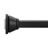 Amazer Spring Tension Curtain Rod - 26-42 Inches Rust-Resistant Curtain Rod for Bathroom, Black