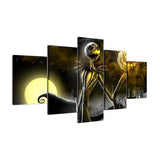 5Pcs Halloween Skull Wall Art Painting Home Living Room Office Decor Pumpkin Halloween