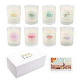 Yinuo Mirror Scented Candles Gift Set, Natural Soy Wax 2.5 Oz Per Cup Portable Glass Candles Women Gift with Strongly Fragrance  - 8 Pack