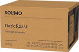 Amazon Brand - 100 Ct. Solimo Dark Roast Coffee Pods, Compatible with Keurig 2.0 K-Cup Brewers