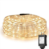 33ft 240 LED Rope Light, Waterproof, Connectable, Low Voltage, Warm White