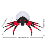 8 Foot Halloween Inflatable Spider, Air Blown Spider with Colorful LED Lights