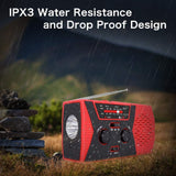 [2019 Upgraded Version] RegeMoudal Emergency Solar Hand Crank Radio, NOAA Weather Radio