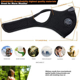 BASE CAMP Dust Breathing Mask Activated Carbon Dustproof Mask with Extra Carbon N99 Filters for Pollen Allergy Woodworking Mowing (Black)
