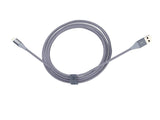 AmazonBasics Double Braided Nylon Lightning to USB Cable, Advanced Collection, MFi Certified iPhone Charger, Dark Grey, 10 Foot