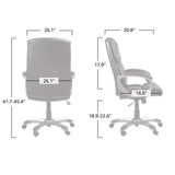 AmazonBasics High-Back Executive Swivel Office Computer Desk Chair - Black with Pewter Finish