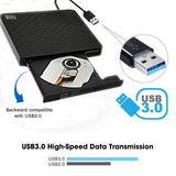 Wsky USB 3.0 External CD DVD Drive, CD/DVD-RW Drive, CD-RW Rewriter Burner Super Drive for High Speed Data Transfer