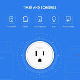 Smart Plug Compatible with Alexa Google Assistant IFTTT for Voice Control, Teckin Mini Smart Outlet Wifi Socket with Timer Function