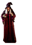 71" Life Size Hanging Animated Talking Witch Halloween Haunted House Prop Decor