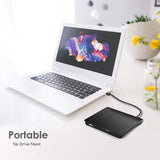 [Updated Version]Cocopa External CD DVD Drive USB 3.0 Portable CD DVD +/-RW Drive Slim DVD/CD Rom Rewriter Burner Writer, High Speed Data Transfer
