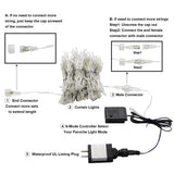 300 LED Window Curtain String Light Wedding Party Home Garden Decorations