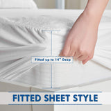 ZAMAT Premium 100% Waterproof Mattress Protector, Breathable & Noiseless Mattress Pad Cover, Fitted 14"-18" Deep, Vinyl Free, Hypoallergenic (Twin)
