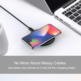 Yootech Wireless Charger Qi-Certified 10W Fast Wireless Charging Compatible with iPhone 11/11 Pro/11 Pro Max/XS MAX/XR/XS/X/8/8Plus(No AC Adapter)