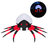 8 Foot Halloween Inflatable Spider, Air Blown Spider with Colorful LED Lights
