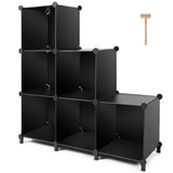6-Cube Closet Organizer Storage Shelves Cubes Organizer DIY Plastic Closet Cabinet