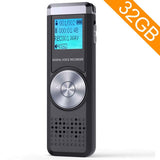 32GB Digital Voice Recorder,TENSAFEE Dictaphone Sound Activated Recorder, Portable Rechargeable HD Audio Recorder