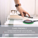 Yootech Wireless Charger Qi-Certified 10W Fast Wireless Charging Compatible with iPhone 11/11 Pro/11 Pro Max/XS MAX/XR/XS/X/8/8Plus(No AC Adapter)