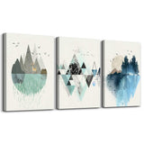 Abstract Mountain in Daytime Canvas Prints Wall Art Paintings Abstract Geometry Wall Artworks