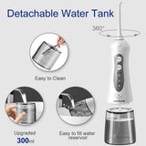 Cordless Water Flosser Teeth Cleaner, [NEWEST 2019] High Plus Rechargable Portable Oral Irrigator For Travel, Braces & Bridges Care