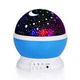Kids Star Night Light, 360-Degree Rotating Star Projector, Desk Lamp 4 LEDs 8 Colors Changing with USB Cable, Best for Children Baby Bedroom