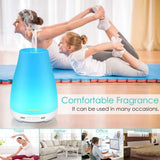 URPOWER 2nd Version Essential Oil Diffuser Aroma Essential Oil Cool Mist Humidifier with Adjustable Mist Mode,Waterless Auto Shut-off  (White)