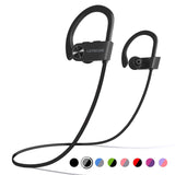 LETSCOM Bluetooth Headphones IPX7 Waterproof, Wireless Sport Earphones, Hifi Bass Stereo Sweatproof Earbuds W/Mic, Noise Cancelling Headset