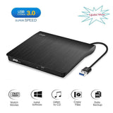 [Updated Version]Cocopa External CD DVD Drive USB 3.0 Portable CD DVD +/-RW Drive Slim DVD/CD Rom Rewriter Burner Writer, High Speed Data Transfer