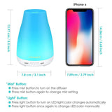 URPOWER 2nd Version Essential Oil Diffuser Aroma Essential Oil Cool Mist Humidifier with Adjustable Mist Mode,Waterless Auto Shut-off  (White)