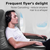 COWIN E7 Active Noise Cancelling Headphones Bluetooth Headphones with Microphone Deep Bass Wireless Headphones, Comfortable Protein Earpads, Black