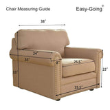 Easy-Going Sofa Slipcover Reversible Sofa Cover Anti-Slip Foams Couch (Chair, Army Green/Beige)