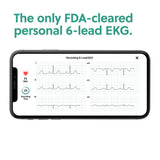 AliveCor® KardiaMobile 6L | FDA-Cleared | Wireless 6-Lead EKG | Works with Smartphone | Detects AFib or Normal Heart Rhythm in 30 Seconds