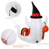 5 Foot Halloween Inflatable Ghost, Blow Up Ghost with Internal LED Lights