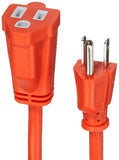 AmazonBasics 16/3 Vinyl Outdoor Extension Cord | Orange, 50-Foot