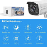 Outdoor Security Camera, 1080P WiFi Camera Wireless Surveillance Cameras, IP Camera
