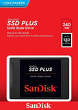SanDisk SSD PLUS 240GB Internal SSD - SATA III 6 Gb/s, 2.5"/7mm