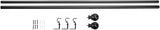 AmazonBasics 1" Curtain Rod with Round Finials - 36" to 72", Black (2-Pack)