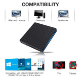 External DVD Drive, M WAY USB 3.0 Type C CD Drive, Dual Port DVD-RW Player, Portable Optical Burner Writer Rewriter, High Speed Data Transfer