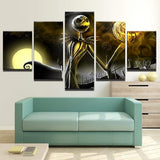 5Pcs Halloween Skull Wall Art Painting Home Living Room Office Decor Pumpkin Halloween