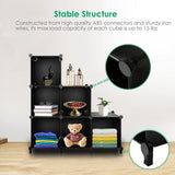 6-Cube Closet Organizer Storage Shelves Cubes Organizer DIY Plastic Closet Cabinet