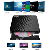 Wsky USB 3.0 External CD DVD Drive, CD/DVD-RW Drive, CD-RW Rewriter Burner Super Drive for High Speed Data Transfer