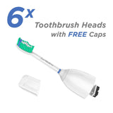 6X Sonic Replacement Brush Heads Compatible with Philips Sonicare E-Series Toothbrush fits Elite, Essence, Advance, CleanCare, Xtreme, eSeries